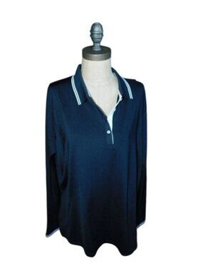 Callaway Size XXL 2X Long Sleeve Ladies Collared Golf Shirt Top